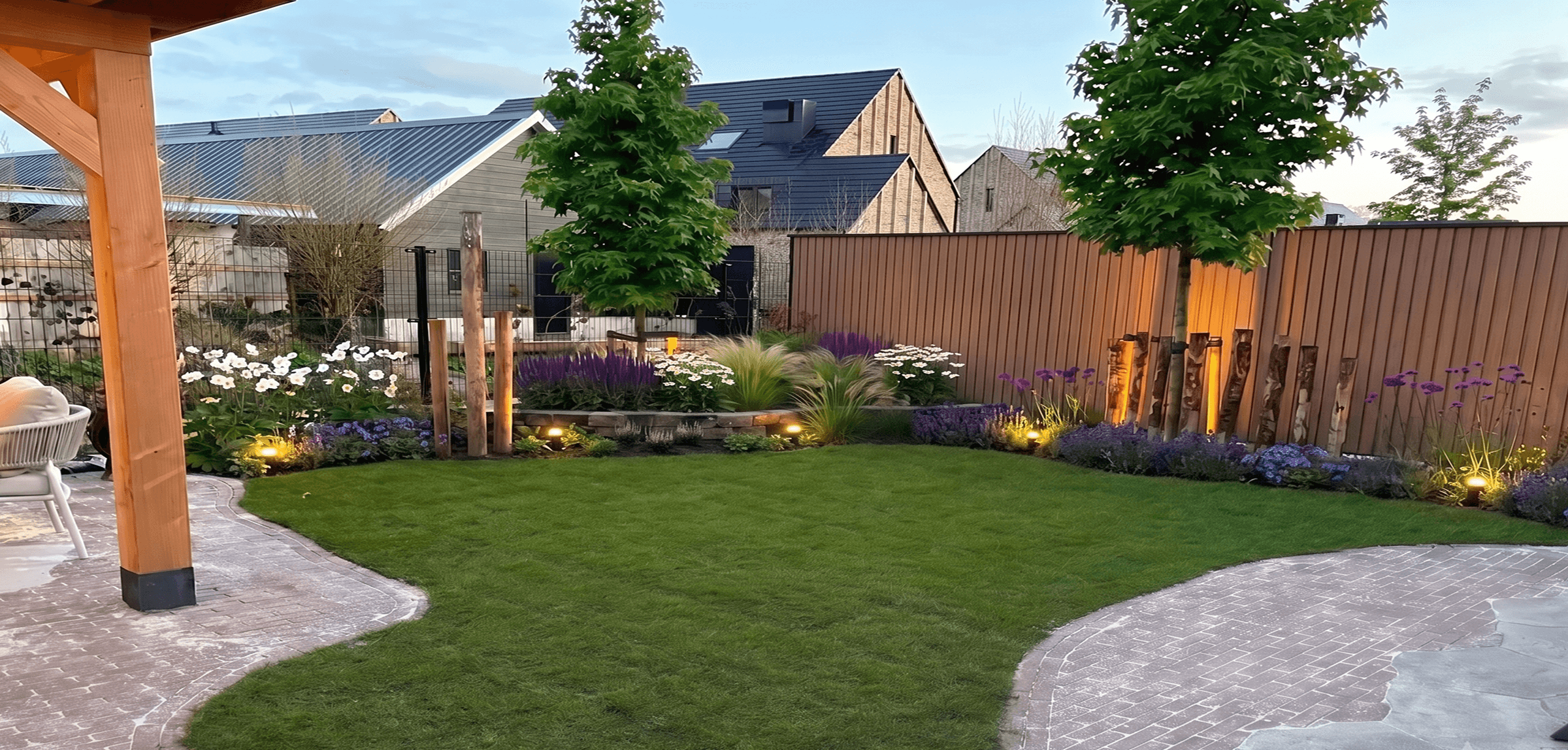 Tuin na de herinrichting met Tuindirigent