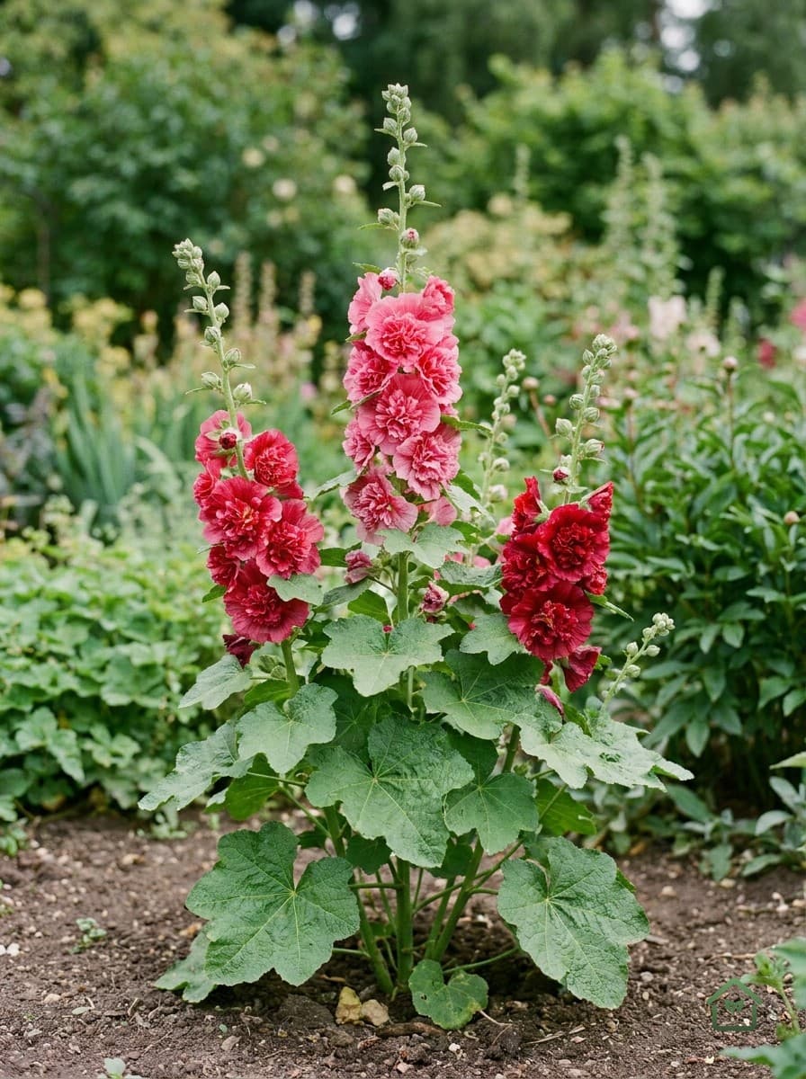 Alcea rosea 'Pleniflora'