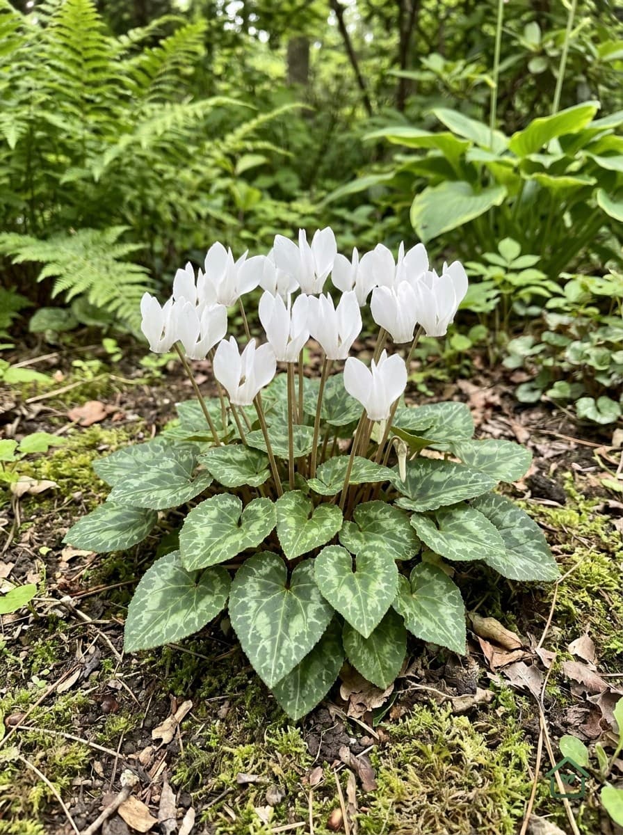 Witte herfstcyclaam