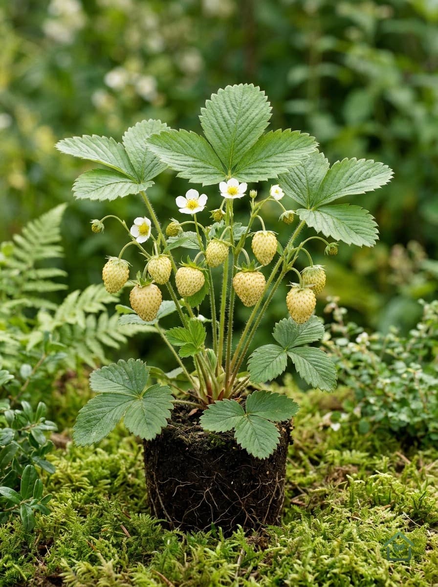 Gele aardbei