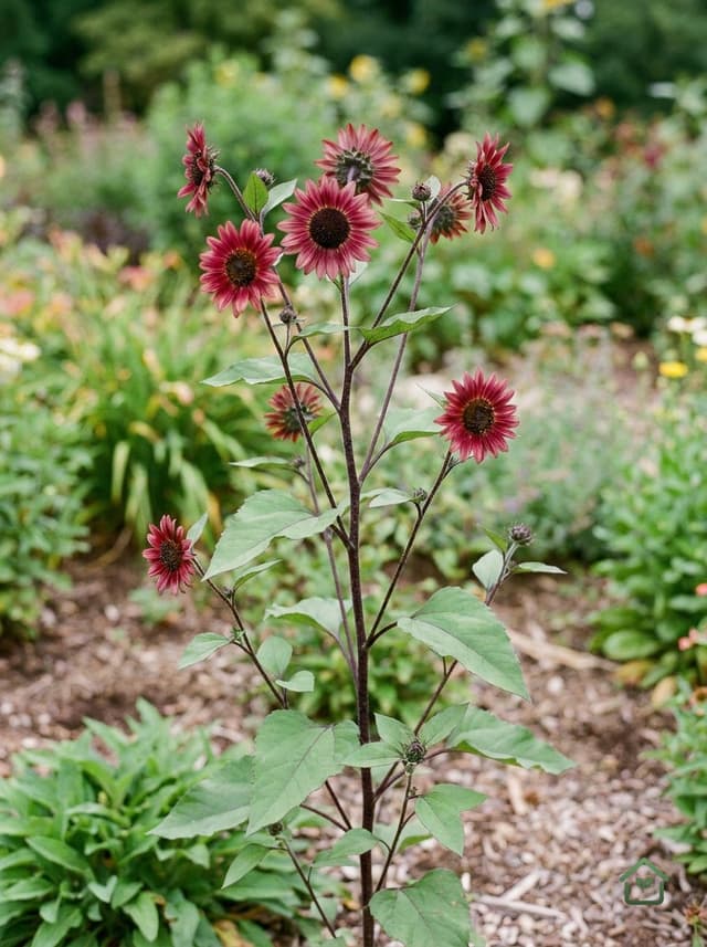 Donkere zonnebloem