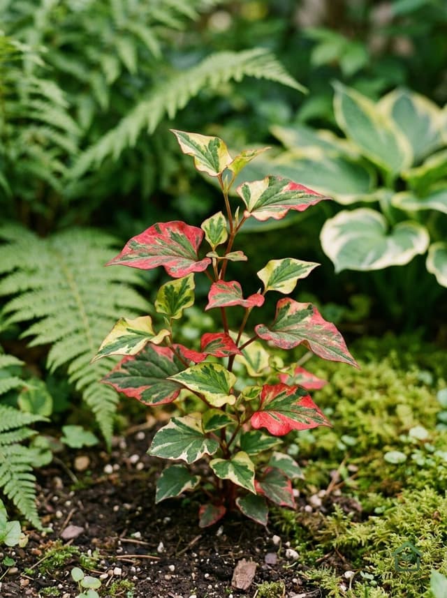 Bontbladige moerasplant