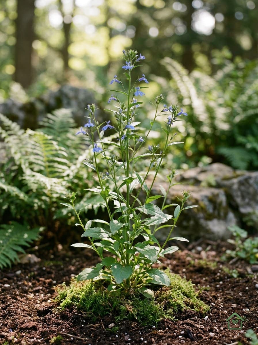 Geknikte lobelia