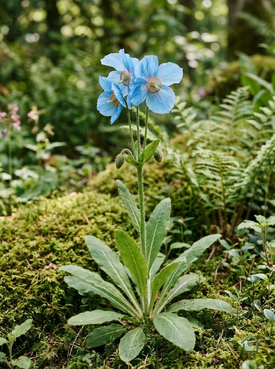 Blauwe papaver