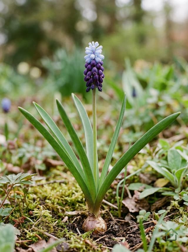 Breedbladige blauwe druifjes