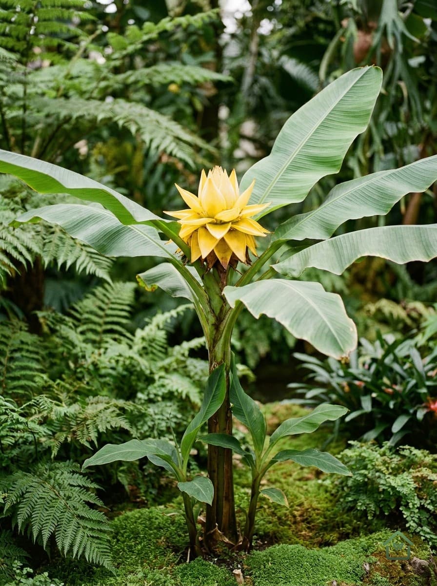 Goudgele bananenplant