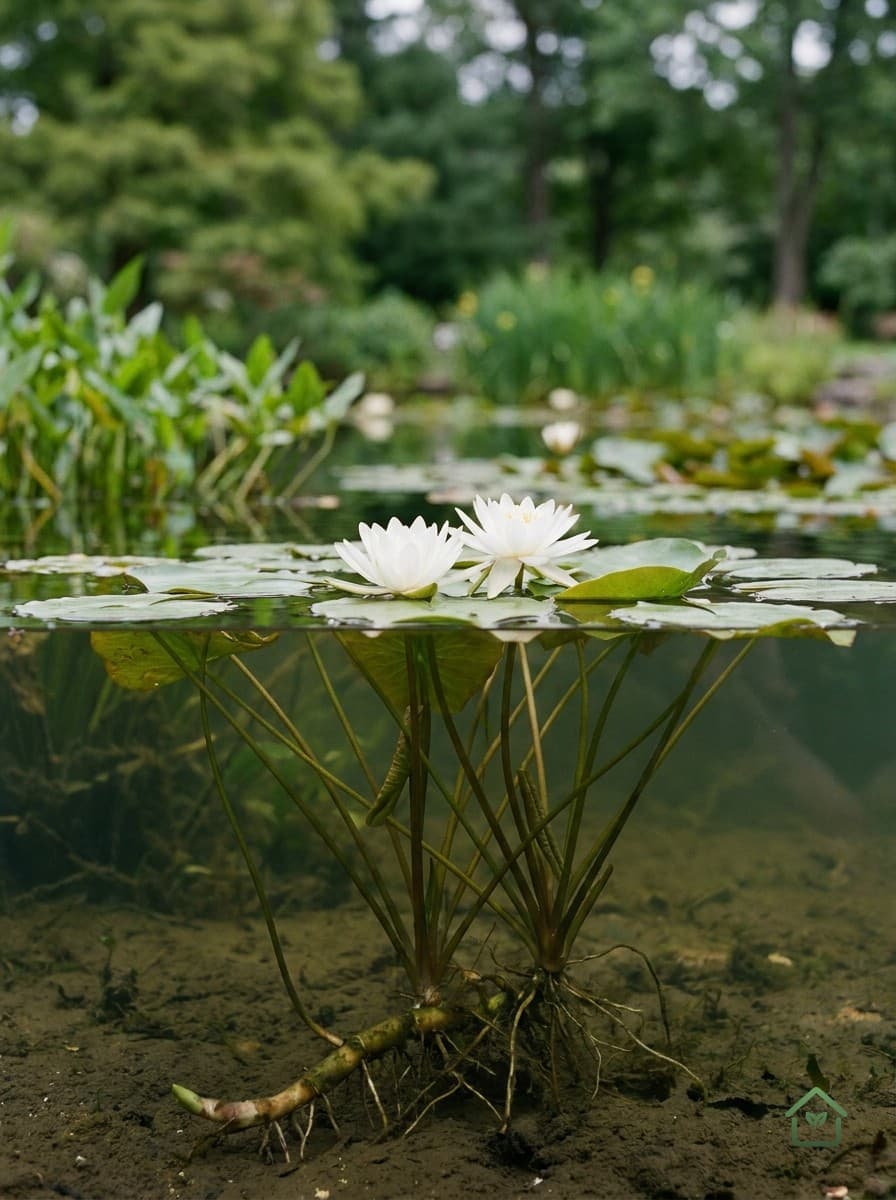 Witte waterlelie