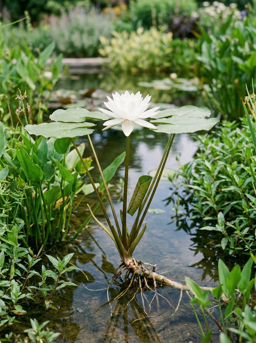 Witte waterlelie