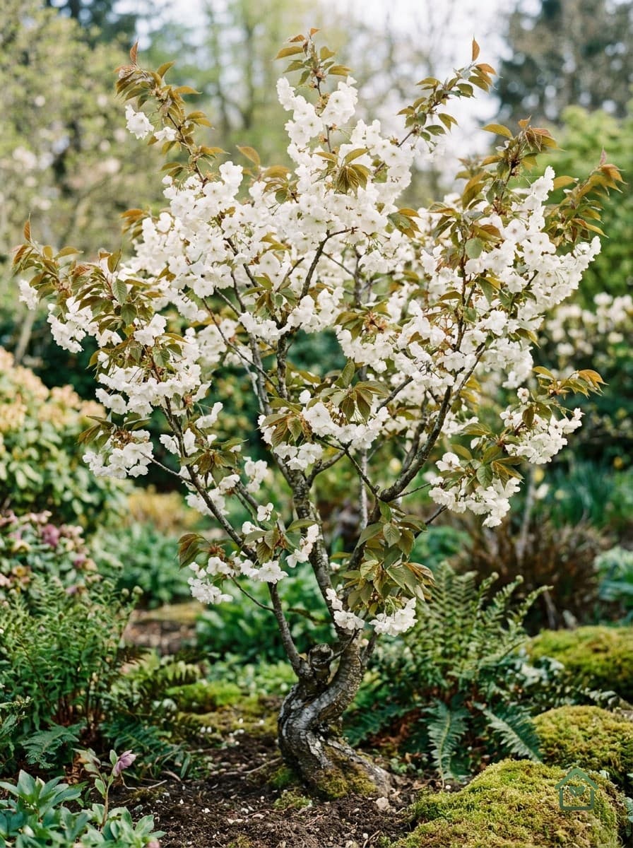 Grote witte kersenboom