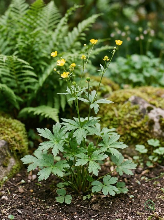 Blaartrekkende boterbloem