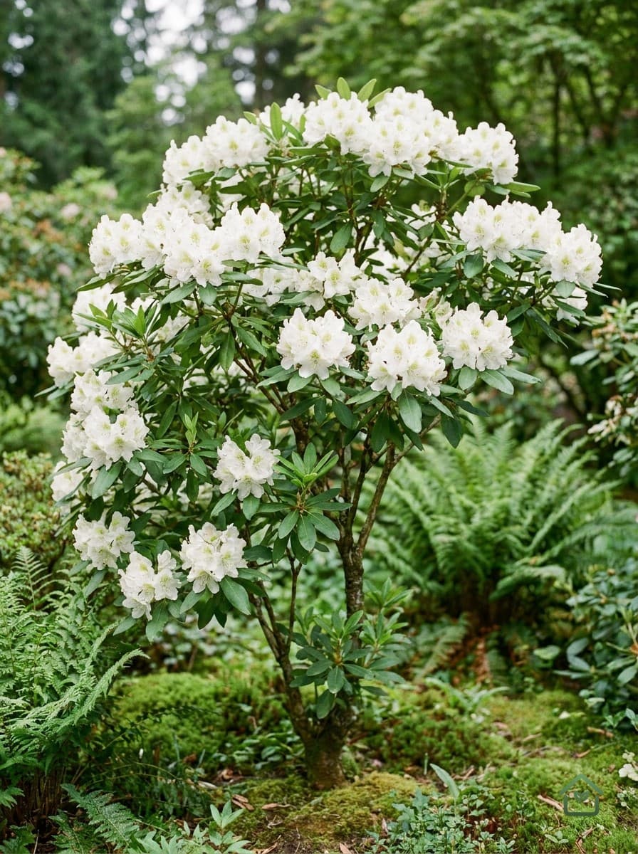 Witte rhododendron