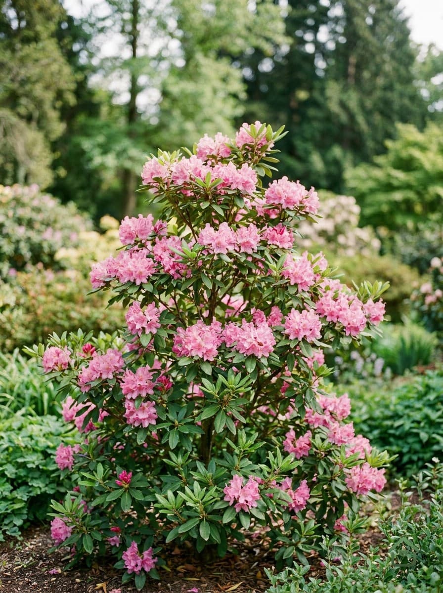 Roze rododendron