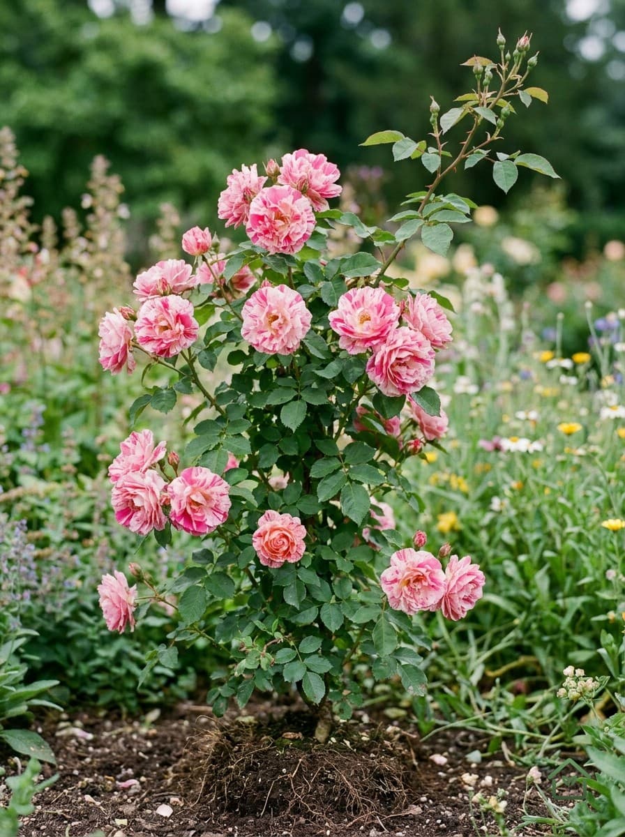 Veelkleurige franse roos