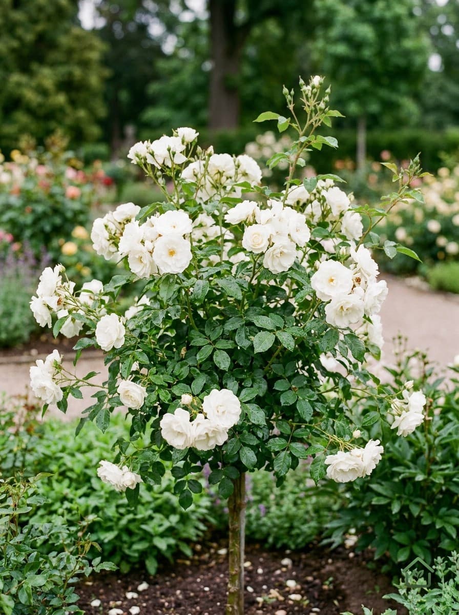 Witte heesterroos