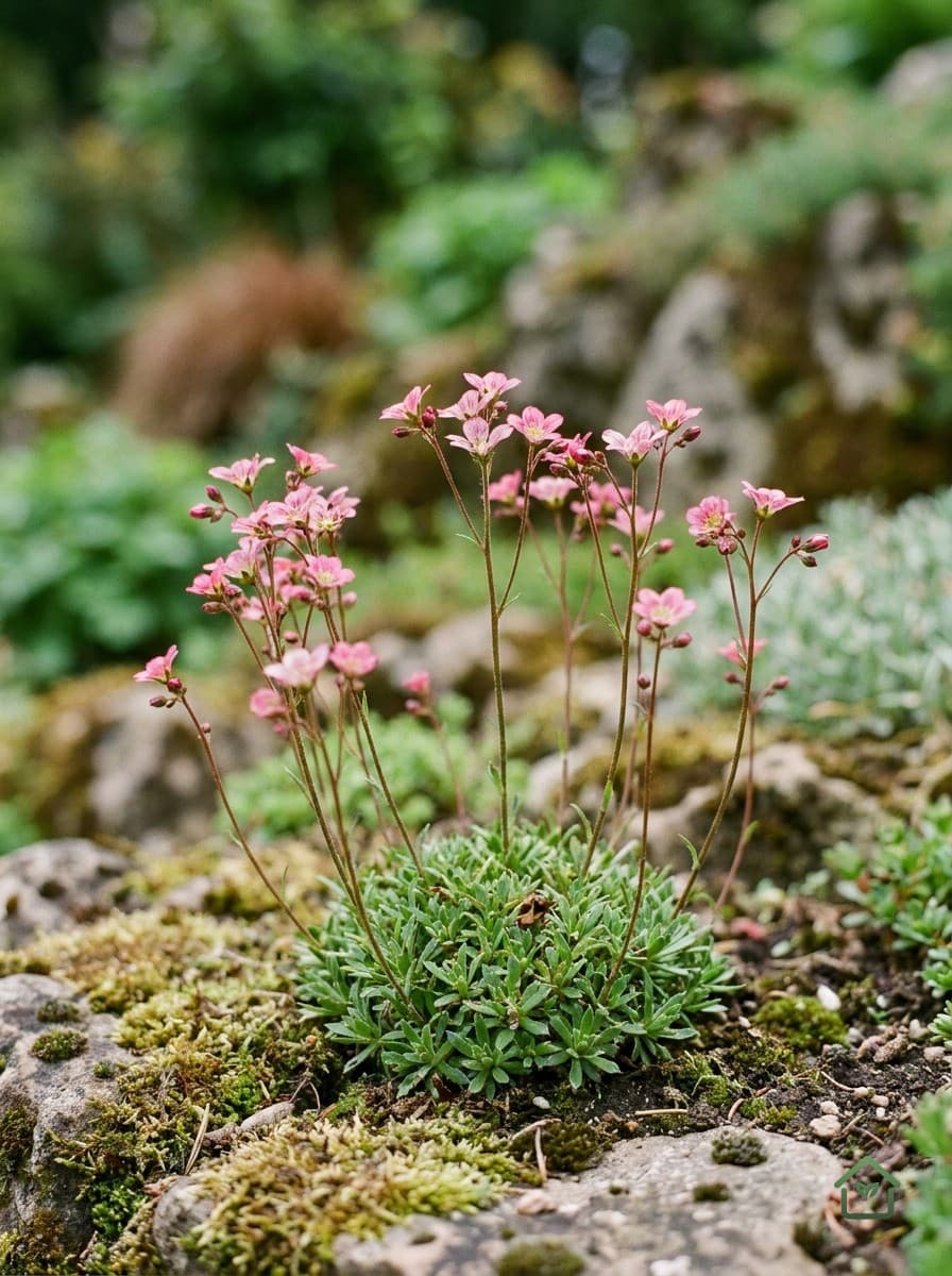 Roze bergsteenbreek