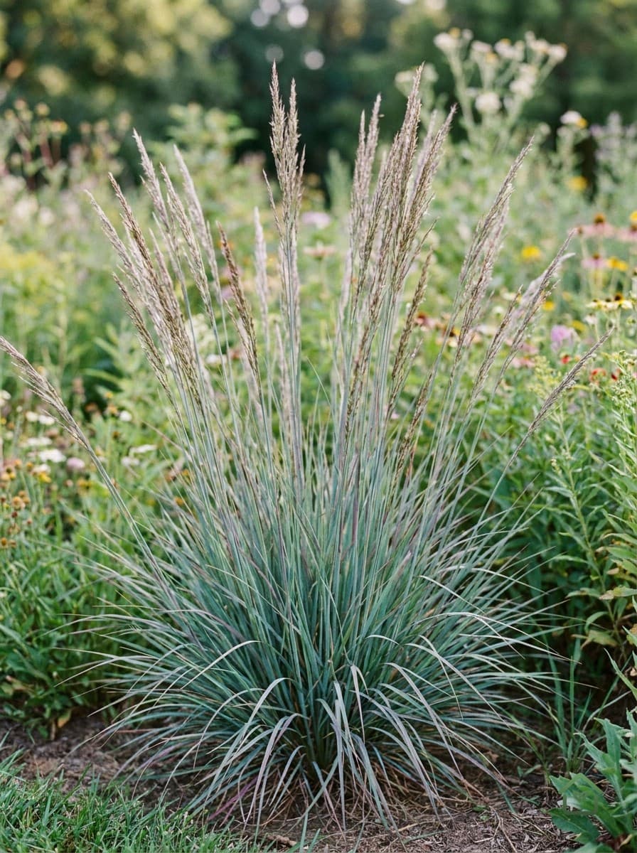 Blauw schizachyrium