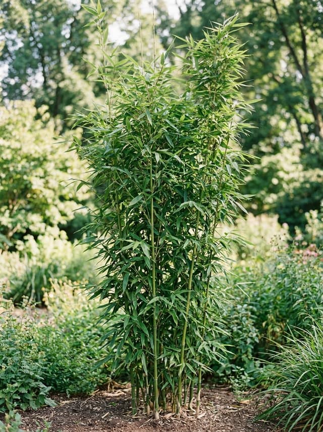 Groene zuilbamboe