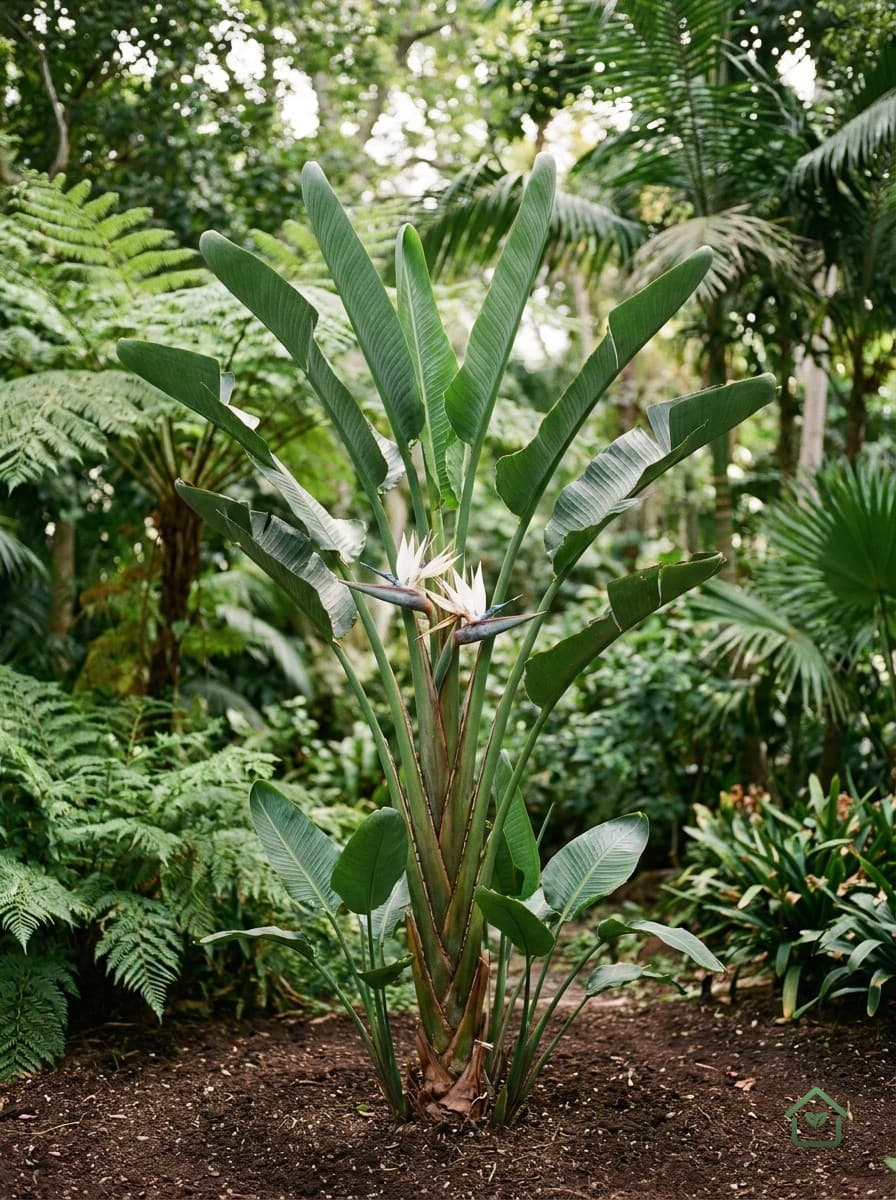 Witte paradijsvogelbloem