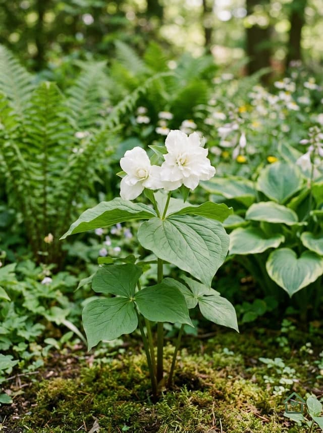 Gevuldbloemige witte trillium