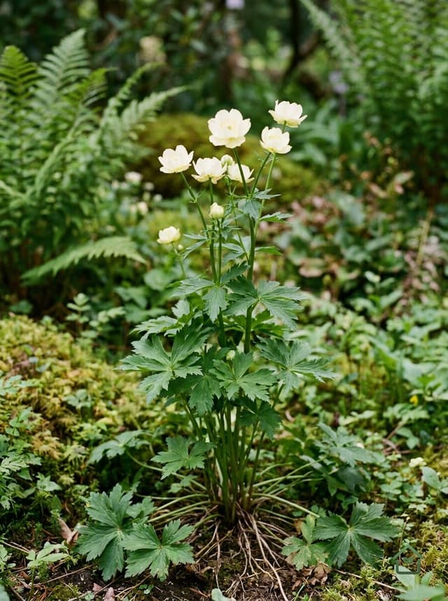 Bleekgele kogelboterbloem