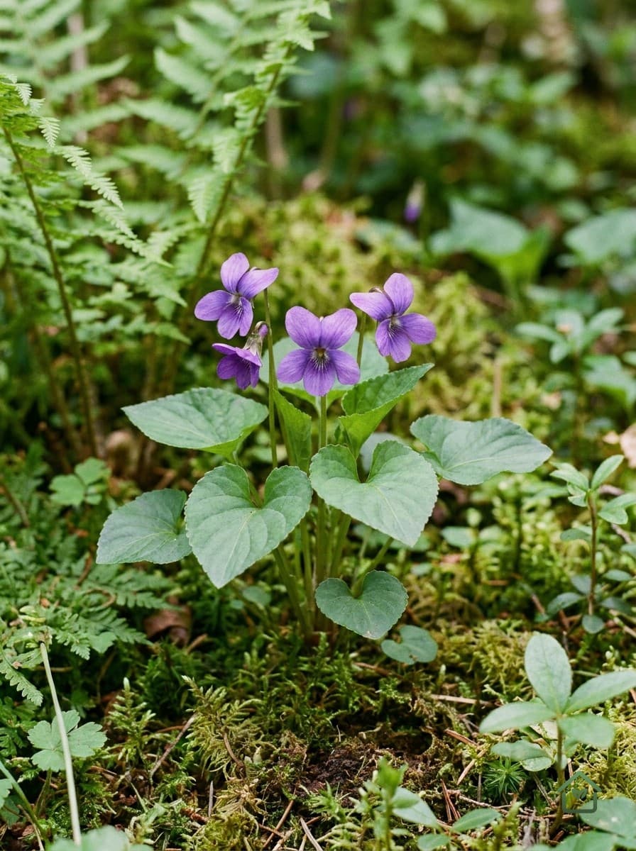 Donkersporig bosviooltje