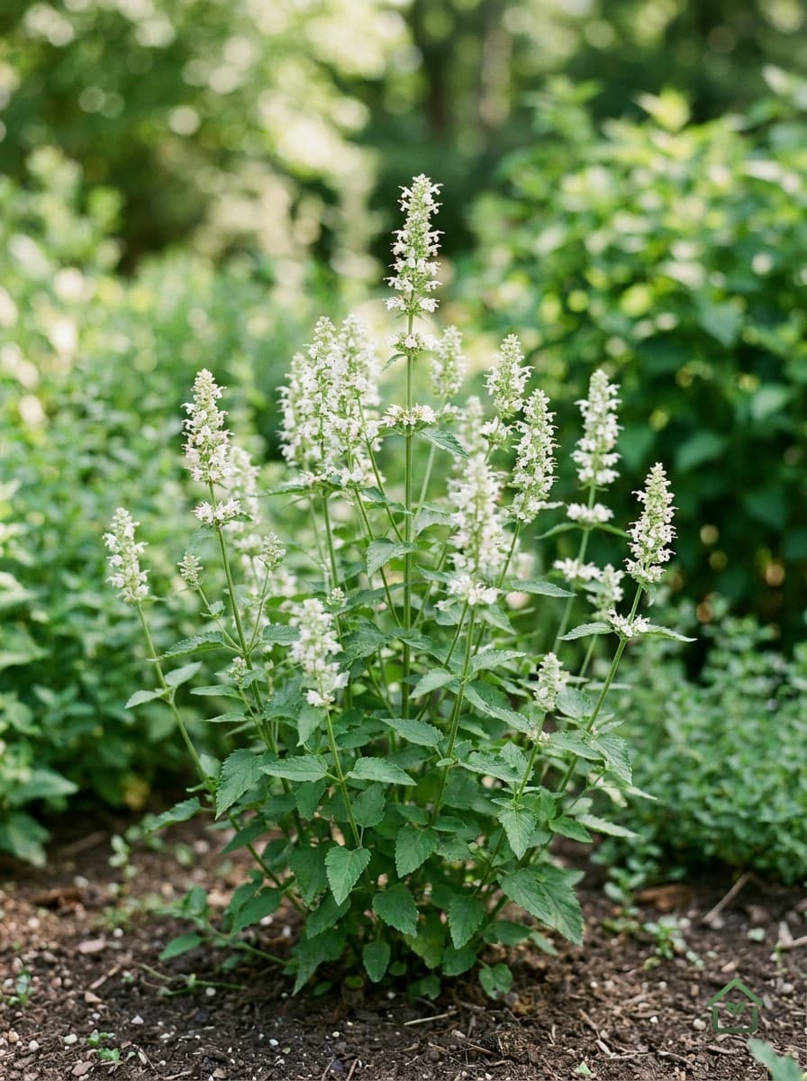 Witte netelbladige dropplant