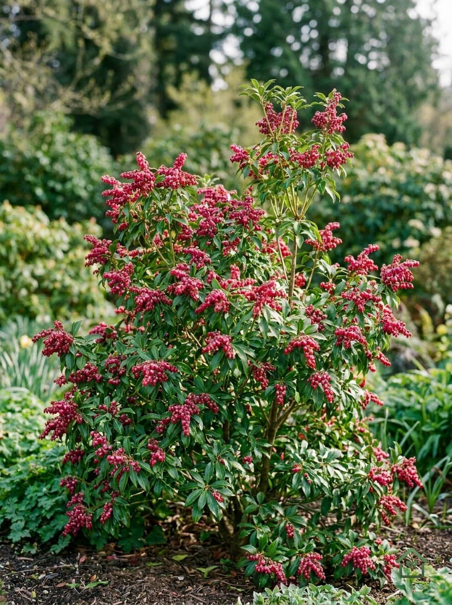 Pieris japonica 'Valley Valentine'