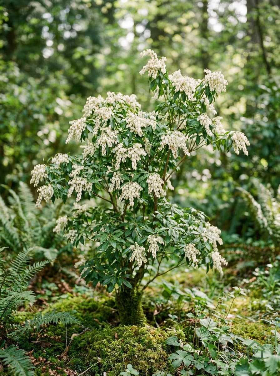 Pieris japonica 'White Cascade'